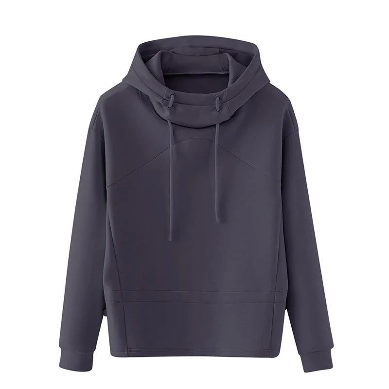 Tesco Solid Winter New Hoodies Loose Full Sleeve Hooded Shirt Drawstring Design Sweatshirts Streetwear Korean Popular Clothes