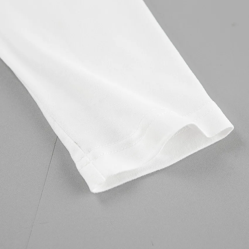 White Knit Slim T-shirt Pullover Female Ruffled Patchwork See-Through Long Sleeve Y2k Sexy Inner Top Women's Knitwear Tee