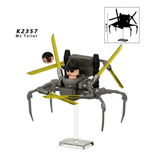 New KDL SWAT Skibidi Toilet Man Figures Anime Block Toys TvMan Titan Cameraman Speakerman Bricks Model Toy Birthday Gift - Image 46