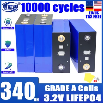 Grade A 3.2V 340AH 320Ah Lifepo4 Rechargeable Battery 8000 Cycles DIY 12V 24V 48V RV EV Boat Golf solar energy camping duty-free