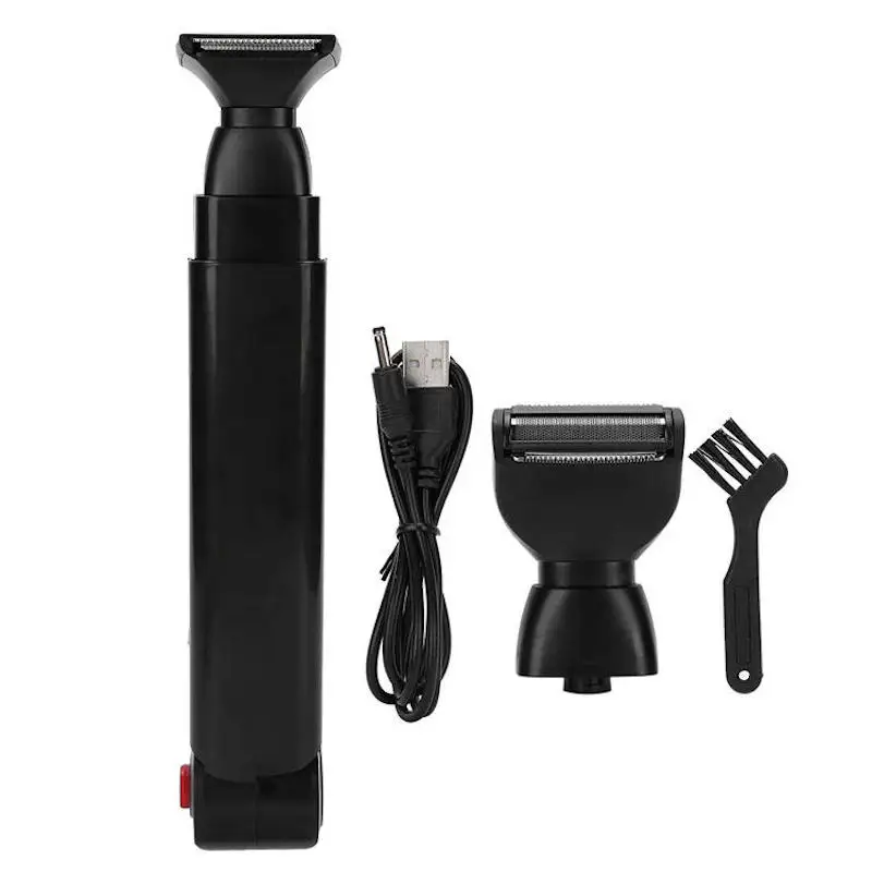 Long handle waterproof men back shaver USB rechargeable body hair trimmer folding back shaver for men 5