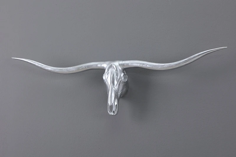 Langhörniger Kuh-Schädel Wanddekoration - 3D Tierkopf-Skulptur, Geeignet für Zuhause, Bar und Rustikale Inneneinrichtung – Detail 7