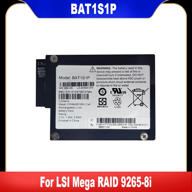 BAT1S1P For LSI Mega RAID Battery 9265-8i ibbu08 L3-25343-07A 3.7