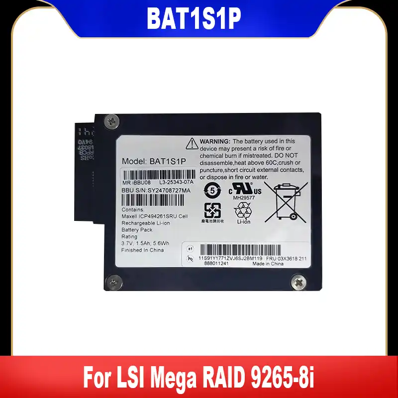 BAT1S1P For LSI Mega RAID Battery 9265-8i ibbu08 L3-25343-07A 3.7