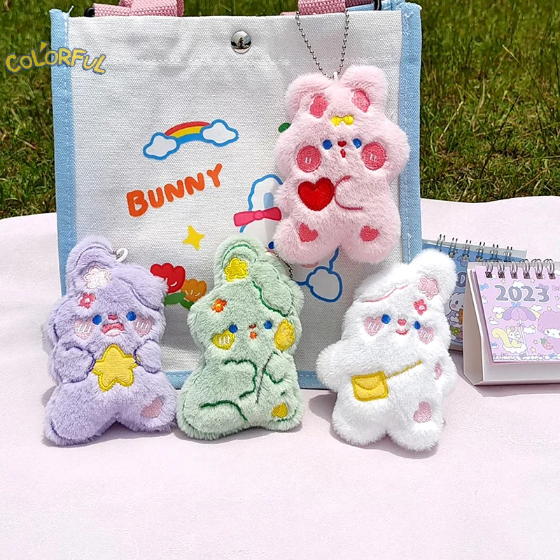 

Cute Rabbit Plush Toy Cartoon Bunny Pendant Soft Stuffed Doll Keychain Backpack Car Bag Key Ring Decor Kid Gift