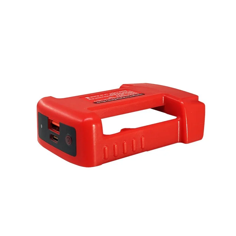 밀워키 18V 리튬 이온 배터리 용 USB 충전기 어댑터, 밀워키용 USB 및 c타입 고속 충전이 있는 새로운 배터리 홀더 어댑터
