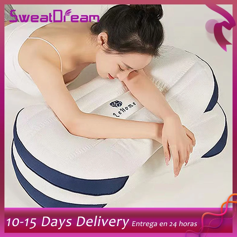 

Cervical Pillow for Neck Pain Relief Natural Latex Pillow Cassia Seed Pillow Core Deep Sleep Neck Support Pillow with Pillowcase
