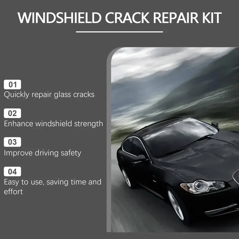 Cracked Glass Scratch Repair Kit 30ml Vehicle Windscreen Nano Fluid Filler Quick Fix Windscreen Scratch Restore Fluid For Glass 5