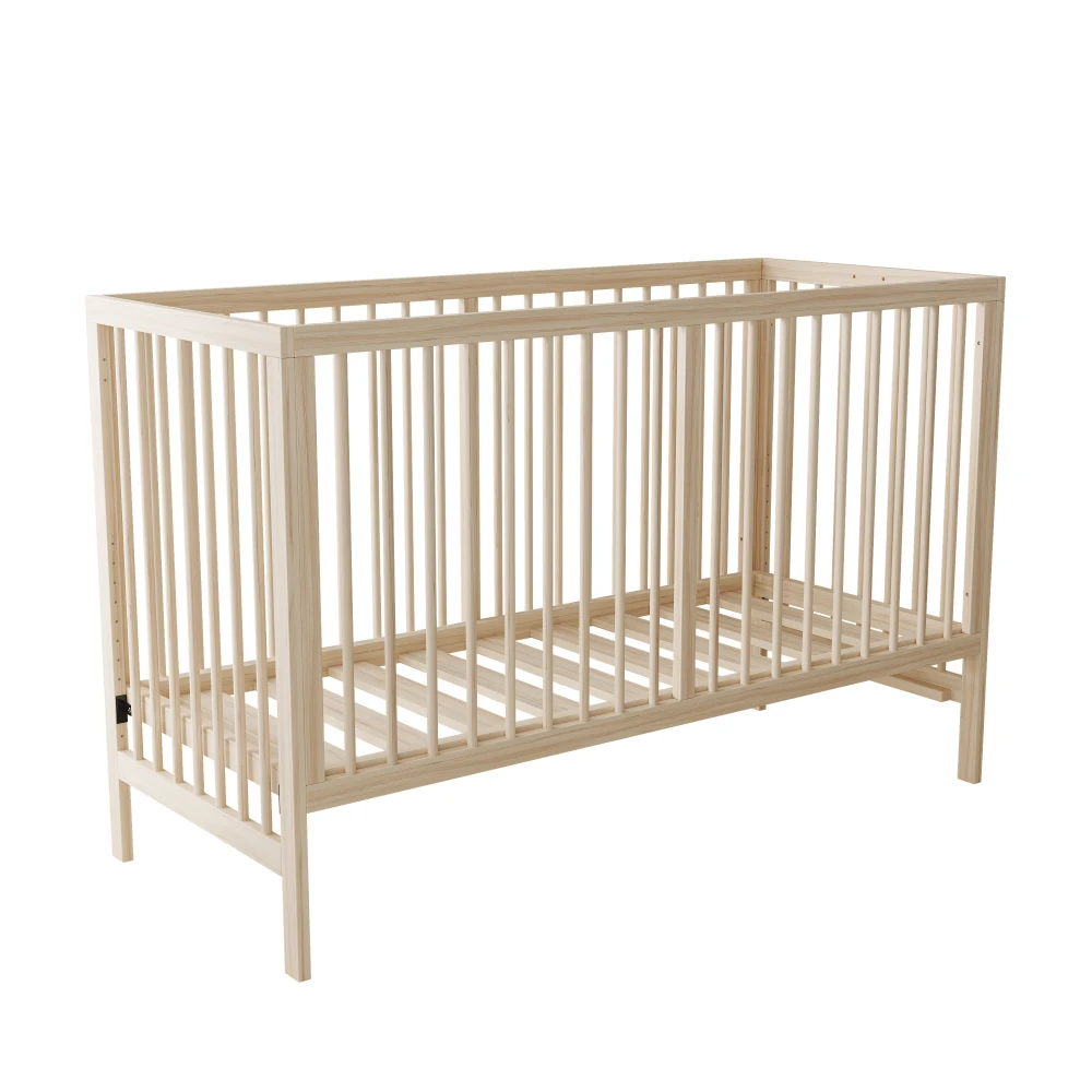 140x60x90cm Wooden Baby Cot, Convertible Into An Extra Bed / Painting Board Rack / Desk, Height Adjustable, No Mattress, Spruce S249c92c2032f476e9fe9c50b6c897fddK