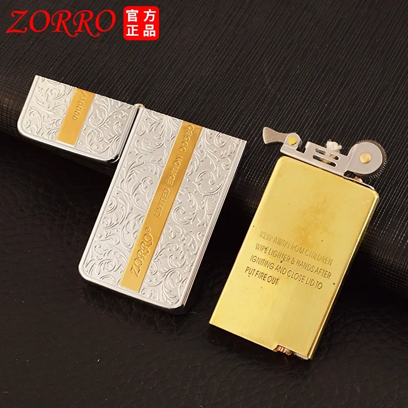 ZORRO Thin Section Kerosene Lighter Two-color Model Grinding
