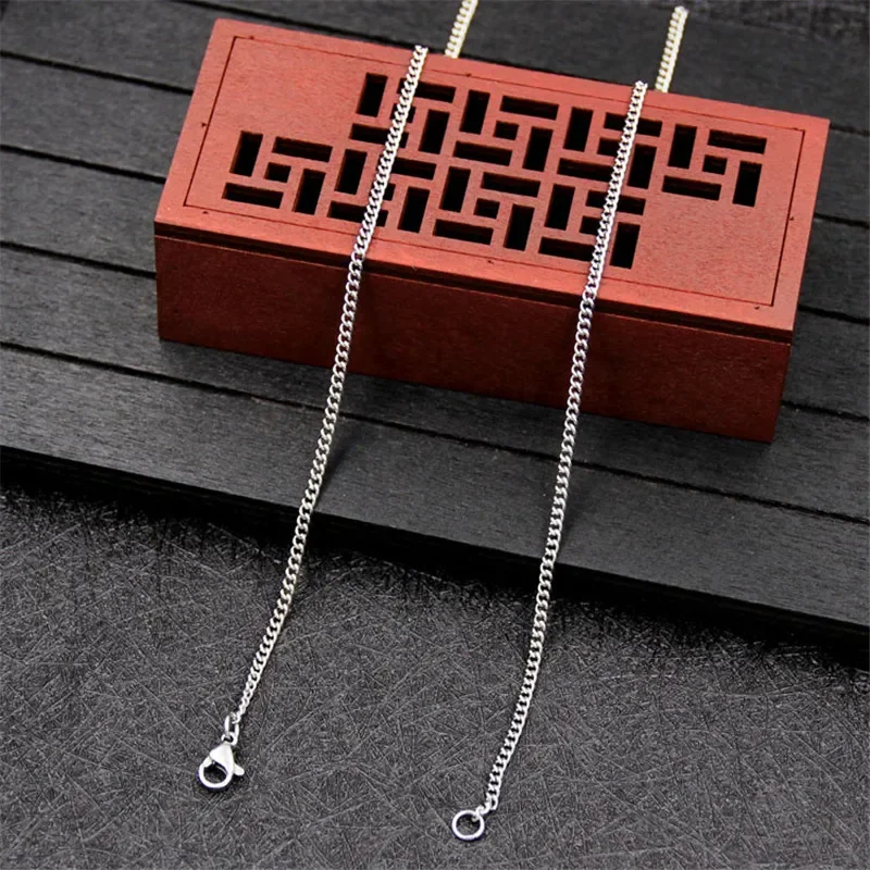 925 sterling silver 2MM 16-30Inches Side Chain Necklace Fit Pendant For Men and Women Jewelry Accessories
