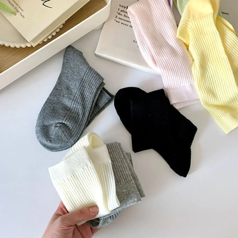

Однотонные женские хлопковые носки, высококачественные удобные дышащие высокие носки, спортивные носки без пиллинга