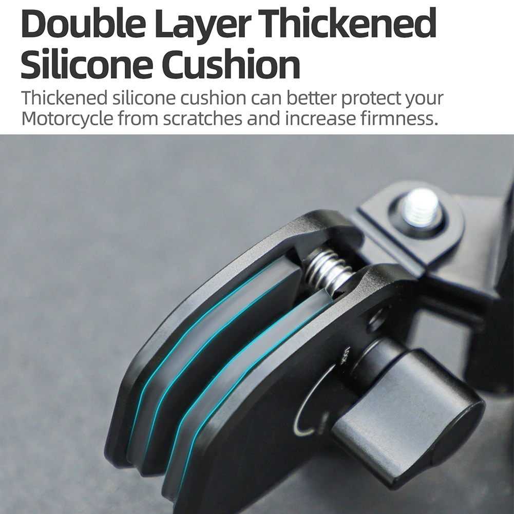 Universal Sports Camera Bracket Aluminum Alloy Mount Motorbike Windscreen Clamp Mount for Pocket/Action/Insta360/GoPro Series