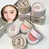 Girl's Relief Blusher Palette Shimmer Rose Low Saturation Powder Blush Matte Natural Rouge Brighten Facial Cheek Contour Makeup 2