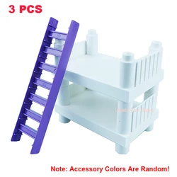 Deluxe Architectural Building Blocks Set for Kids - Educational Toy with Accessories (Stacked bed 3pcs)