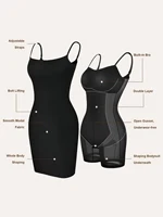 Women Sleeveless Shaper Slim Long Dress Built IN Shaperwear Bra Tummy Control Slip Maxi Shaping Dress 6