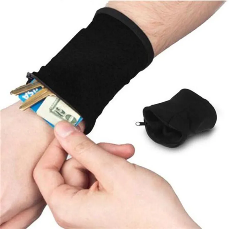 Multifunctional Outdoor Running Bags Cycling Wrist Band Wallet Safe Storage Wallets Zipper Wrist Ankle Wrap Sport Strap#267778