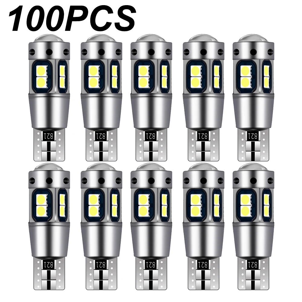 

100PCS High Quality T10 W5W 168 192 Led Tail Light 3030 10smd 12V for Car Led Auto Lamp CANBUS NO Error Car Marker Parking Bulb