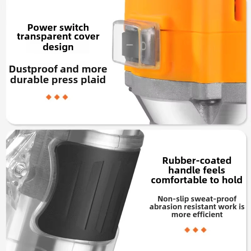 6 Speeds Electric Trimmer Wood Engraving Slotting Milling Trimming Machine Versatile Woodworking Router Power Tool EU Plug