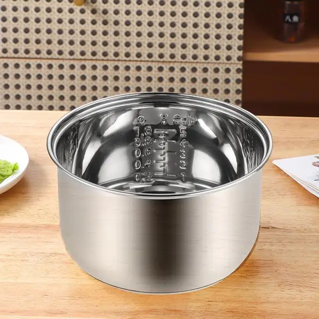 Electric Cooker Diffuser Inner Stainless Steel Cooker Insert High Temperature Resistant Electric Cooker Liner Comfortable Grip 3