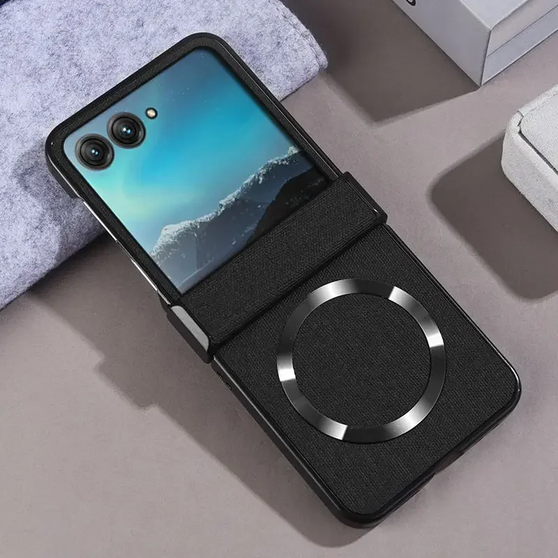 Luxury Retro Magnetic Braid Texture Protective Shell Cover