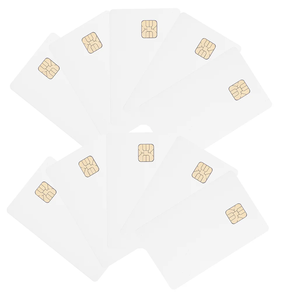 15 Pcs Blank Credit Cards Pvc Programmable Coin Ic Tag Copper White with Chip Smart