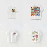 Baby Girl Disney Cartoon T-shirt Summer Clothing Popular Design Fashion Children Short Sleeve Tshirts Kids Girls' Tees Tops 1