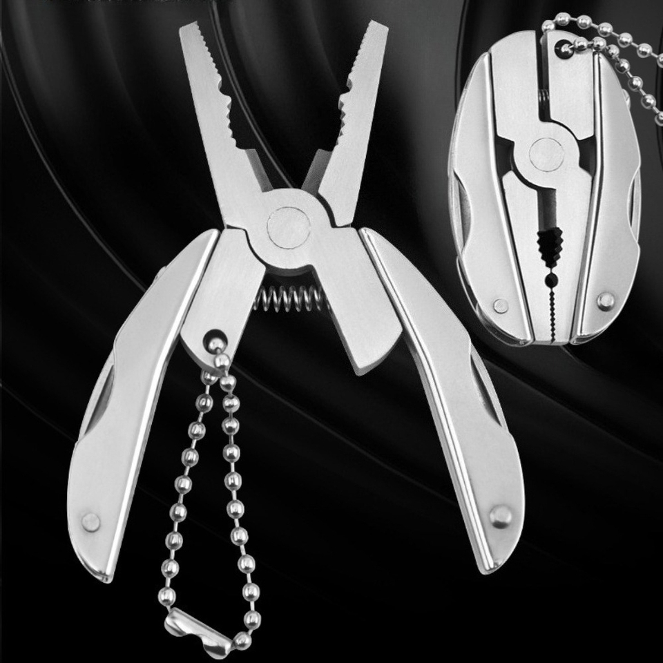 Mini Multifunctional Pliers - Portable Stainless Steel Folding Pliers Emergency Equipment Outdoor Camping Combination Tools