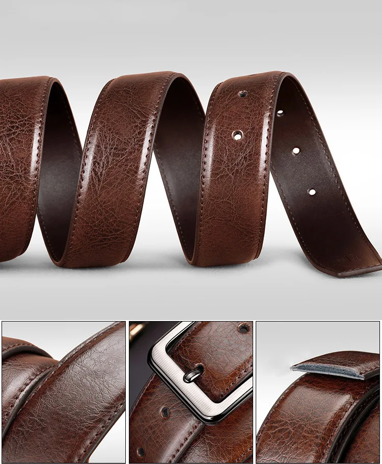 3,8 cm Herren PU-Leder Legierung Pin Quadratische Schnalle Gürtel 120 130 140 cm Business Freizeit Gürtel Alte Menschen Klassisch Schwarz Braun Gürtel – Detail 5