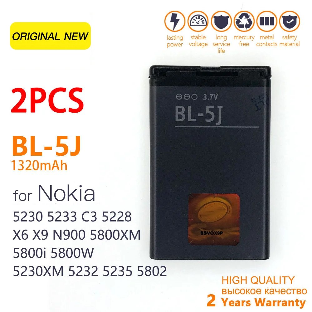 Vhbw Batteria Li-Ion Sostitutiva Per Nokia 5228, 5230, 5235 – Modello BL-5J, Con Protezioni - 2