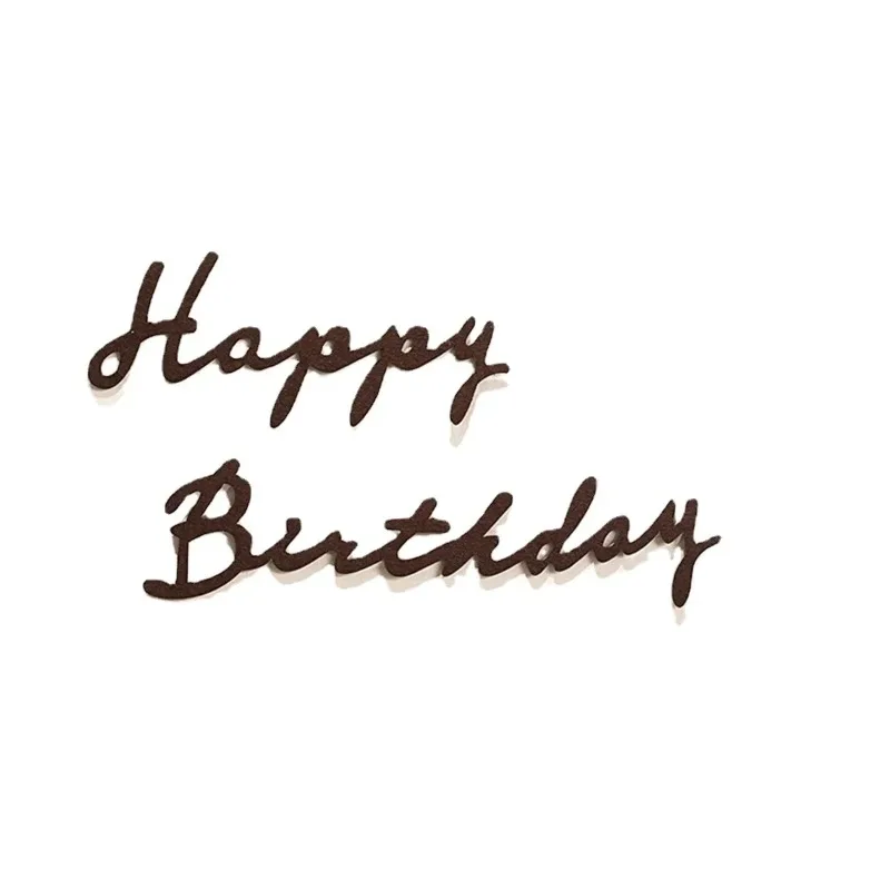 Happy Birthday Hanging Garland Khaki Brown Pull Flags Number 100 Days Baby Shower Bunting Banner Party Decoration Props