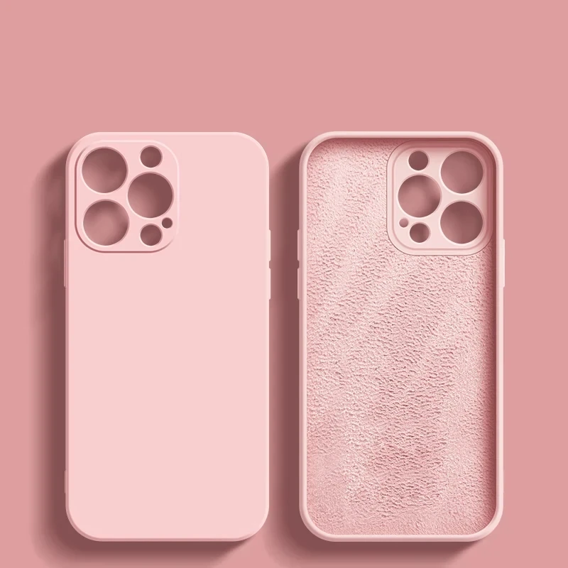 thumbnail image 1 of Luxury Original Liquid Silicone Case For iPhone 15 14 13 12 11 Pro Max Plus Soft Cases Shockproof Bumper Cover Phone Accessories, 1 of 5