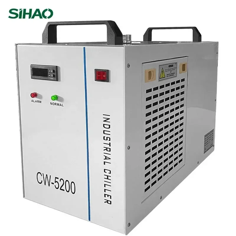 Vevor Macchina Per Incisione Laser Cnc Chiller Cw-3000 Cw-5000 Cw-5200 Thermolysis Raffreddatore D'Acqua Industriale 60W-130W Tubo Di Vetro Co2