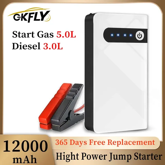 GKFLY Car Jump Starter 800A with LED Display Portable Auto Battery Booster Power Bank Charger for MP4 Laptop Mobile Phone
