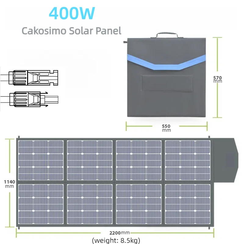 1800W Solar Generator LiFePO4 BAT Power Station for Outages Camping Outdoor Acti