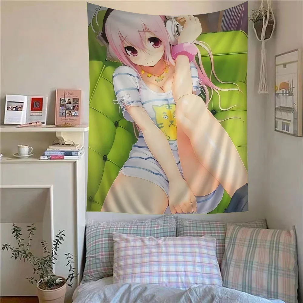 VIKAMA Supersonic Girl Anime-Wandteppich, ästhetisches Wandbehang, Comic-Wandkunst, geeignet für Schlafzimmer, Wohnheim und Heimdekoration – Detail 13