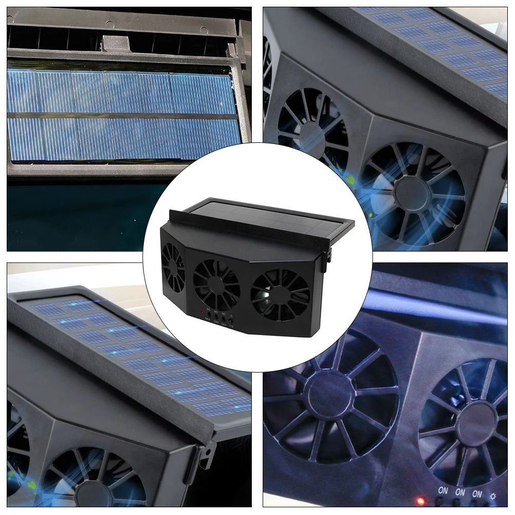 

Portable USB Fan Solar Charging Vehicle Cooling Tool Car Exhaust Fan Car Auto Fan Cooling Tool