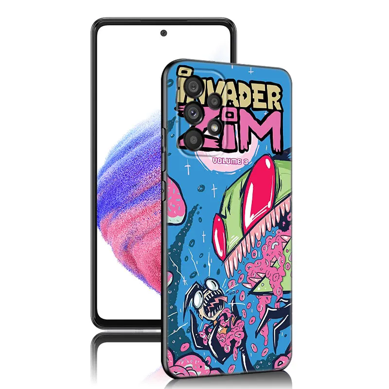 Фото Мультяшный чехол Invader Zim для Samsung A13 A22 A24 A32 4G A14 A23 A25 A34 A52S A53 A54 A73 5G A11 A12 A31 A33 A50 A51 A70 A71 A72 №3