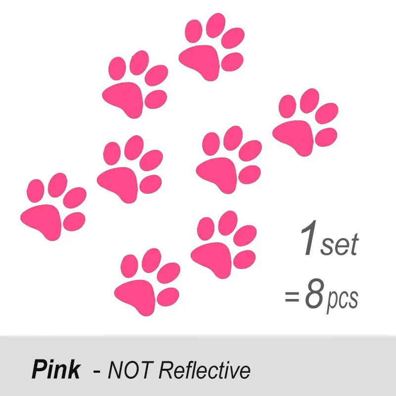 1/2/5sets Katze Pfote Aufkleber Fahrrad Auto Reflektierende Aufkleber 3D Tier Fußabdruck Aufkleber Wasserdichte Tür Fenster fahrrad Helm Aufkleber