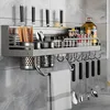 Kitchen Spice Organizer Space Aluminium Seasoning Storage Rack Knives Knife Holder Spoon Chopsticks Cutlery Holder Shelves 1