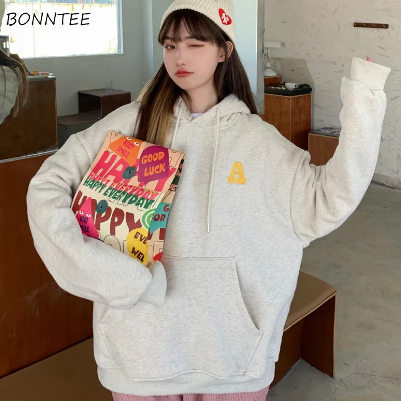 

Толстовка Женская свободного покроя с длинным рукавом, бархатный свитшот с надписью ленивый, уличная одежда в Корейском стиле, модная повседневная шикарная одежда, осень