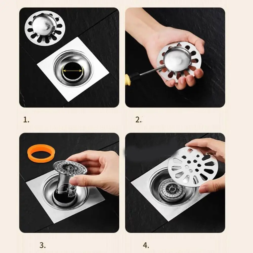 Floor Drain Core Shower Floor Strainer Cover Toilet Sewer Anti-Odor No Smell Bathroom Toilet Sewer Shower Drain Plug