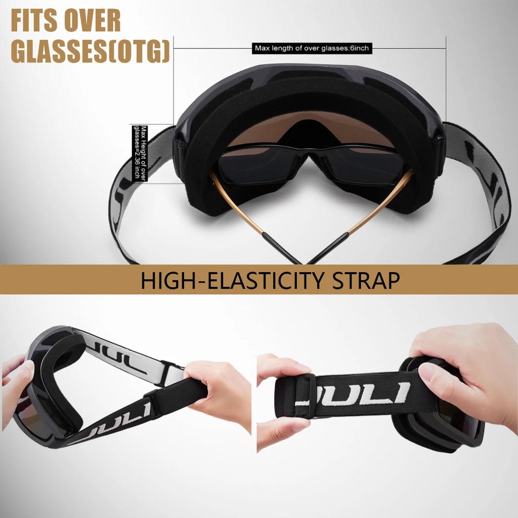 Juli Ski Goggles,Snowboard Goggles for Age 3-10 Boy Girl Snowmobile Snow Skiing Skating 4302 6