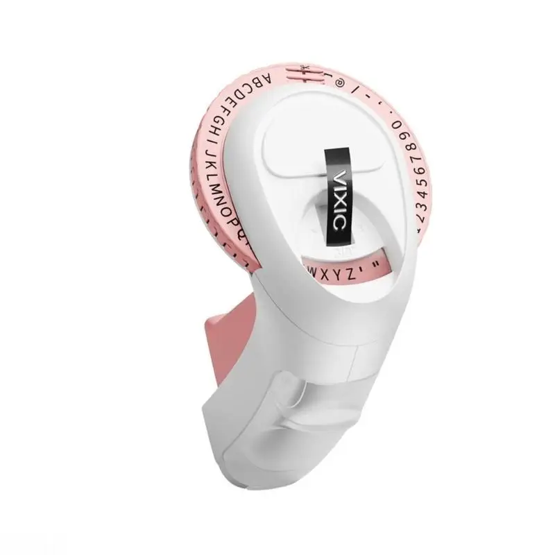 D08B E975 라벨링 장치 엠보싱 장치 DIY 생성 홈 오피스 사용을위한 핸드 헬드 수동 프레스 라벨 프린터