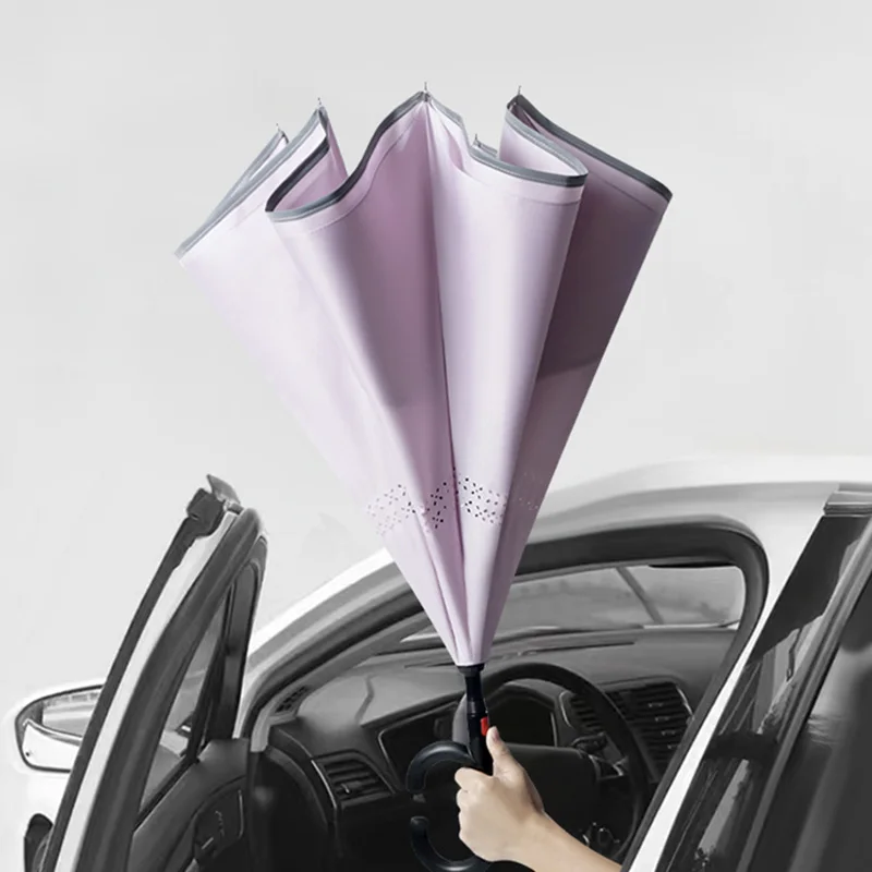 Cute Reverse Sun Umbrella Academy Outdoor Long Handle Women Car Uv Ombrello Business Spedizione Gratuita Patio Outdoor Home Supplies