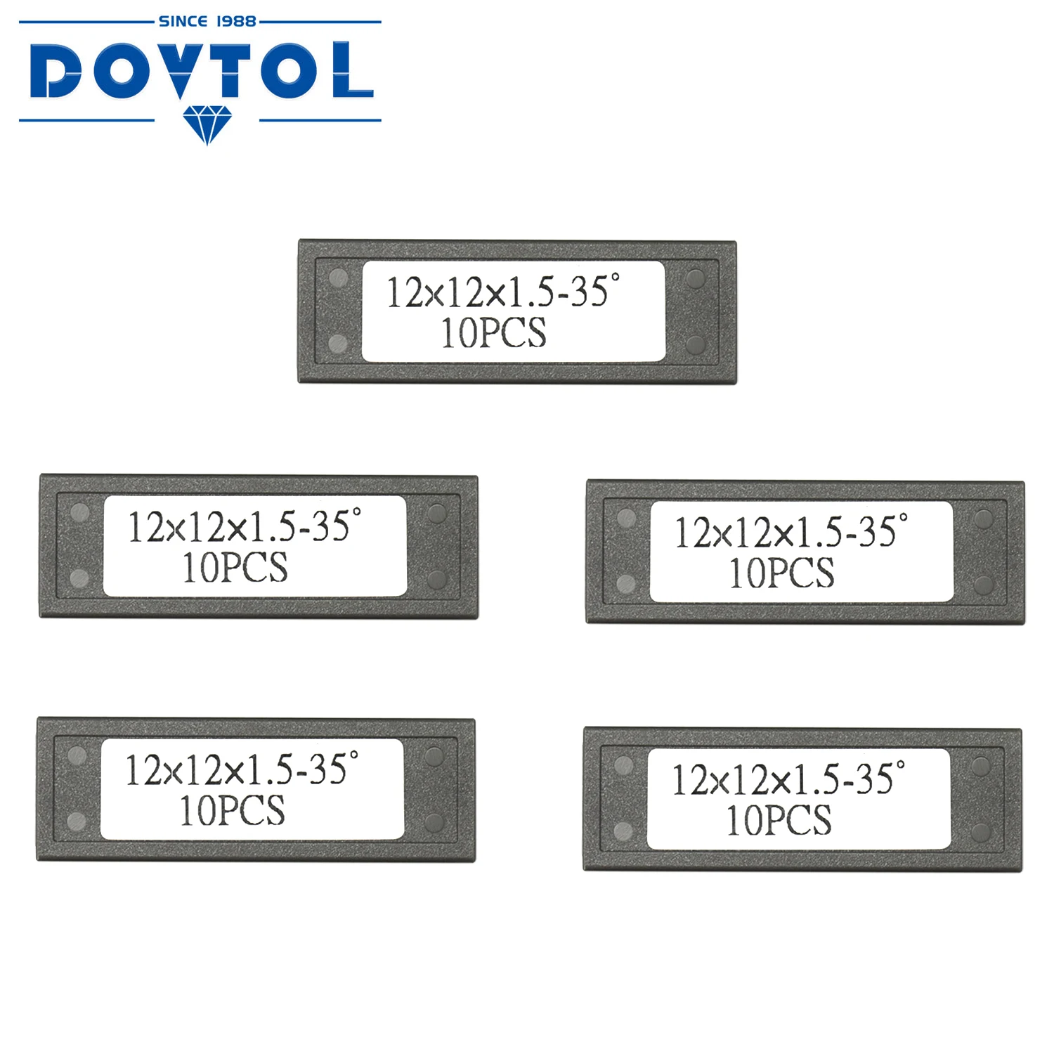 

12x12x1.5mm Square Tungsten Carbide Inserts Blades Replacement Cutters for Woodworking Spiral Helical Planer Head 50pc