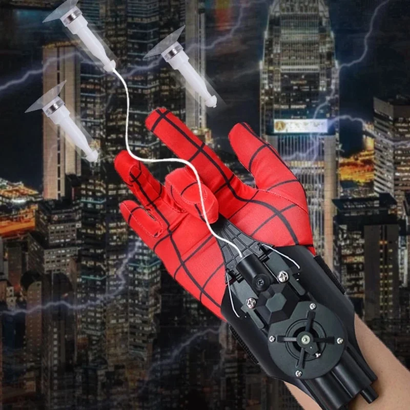 Automatic Peripheral Spiderman Anime Ml  Fully Web Shooters Toys Spider Silk Launcher Rope Device Cosplay Props Men Toys  Gifts