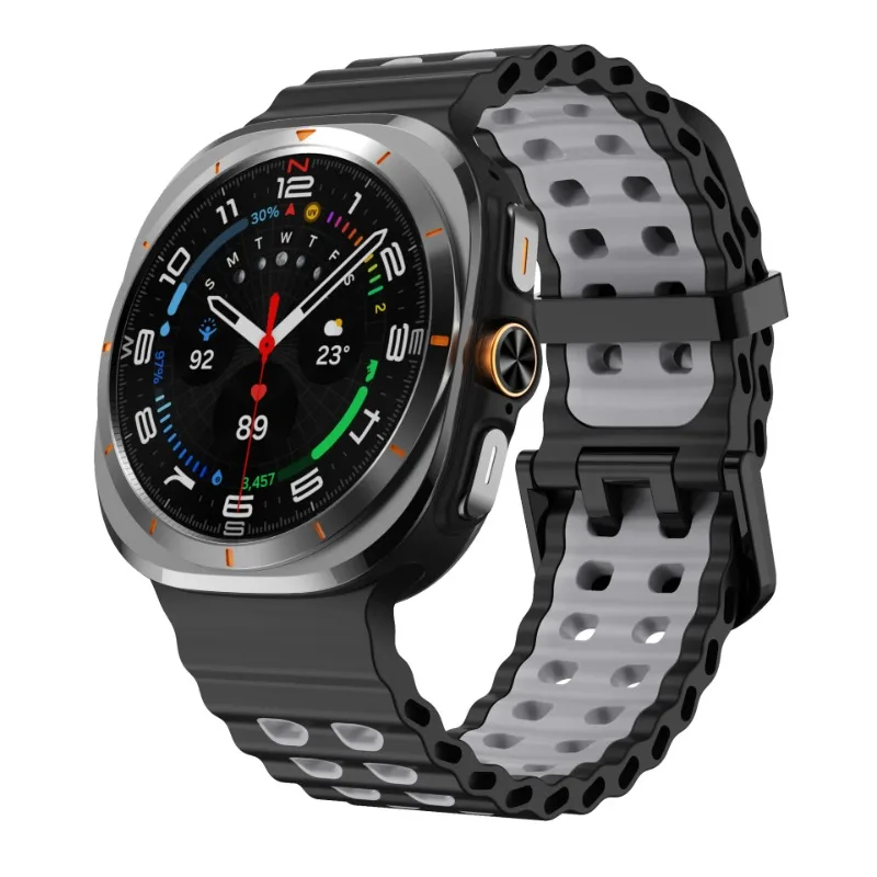 Two-Tone Silicone Ocean Strap Bracelet Wristband
