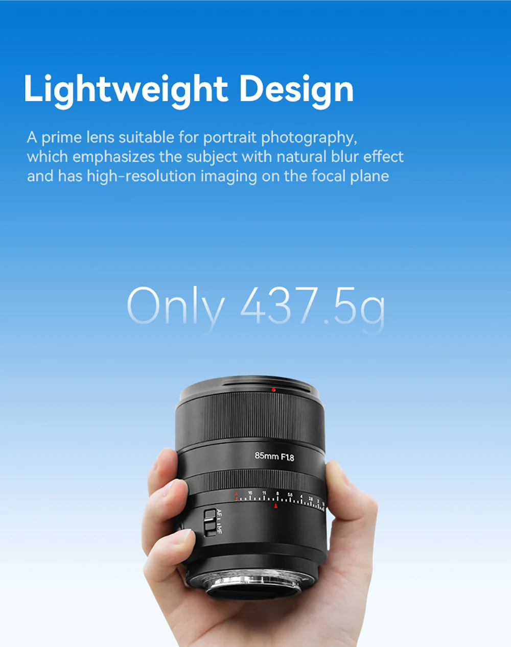 7artisans 85mm F1.8 Auto Focus STM Full Frame Large Aperture Prime Lens for Sony