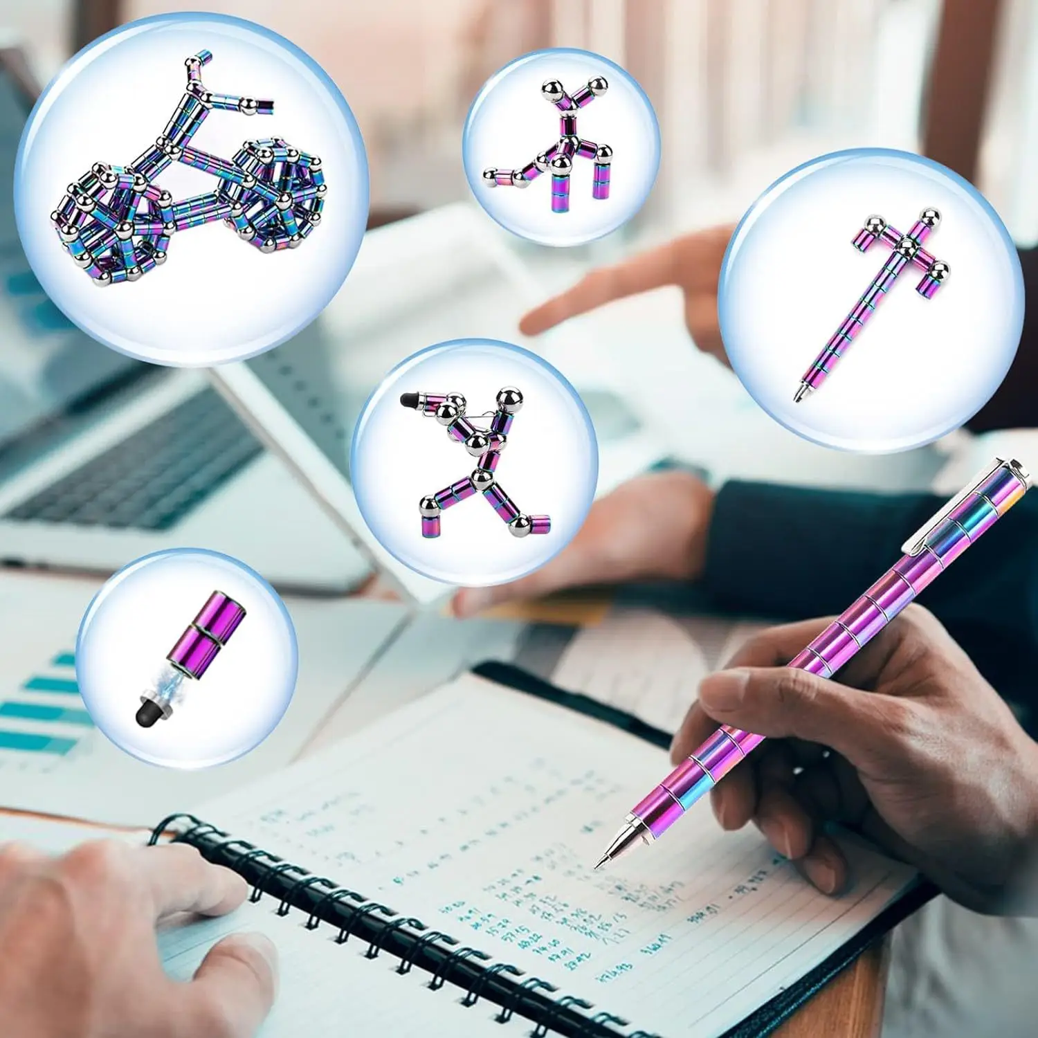 Magnetic Pen Fingertip Gadget Stress Relief Toy For Teenagers